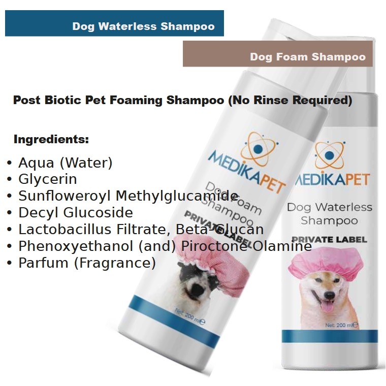 DOG WATERLESS SHAMPOO & DOG FOAM SHAMPOO